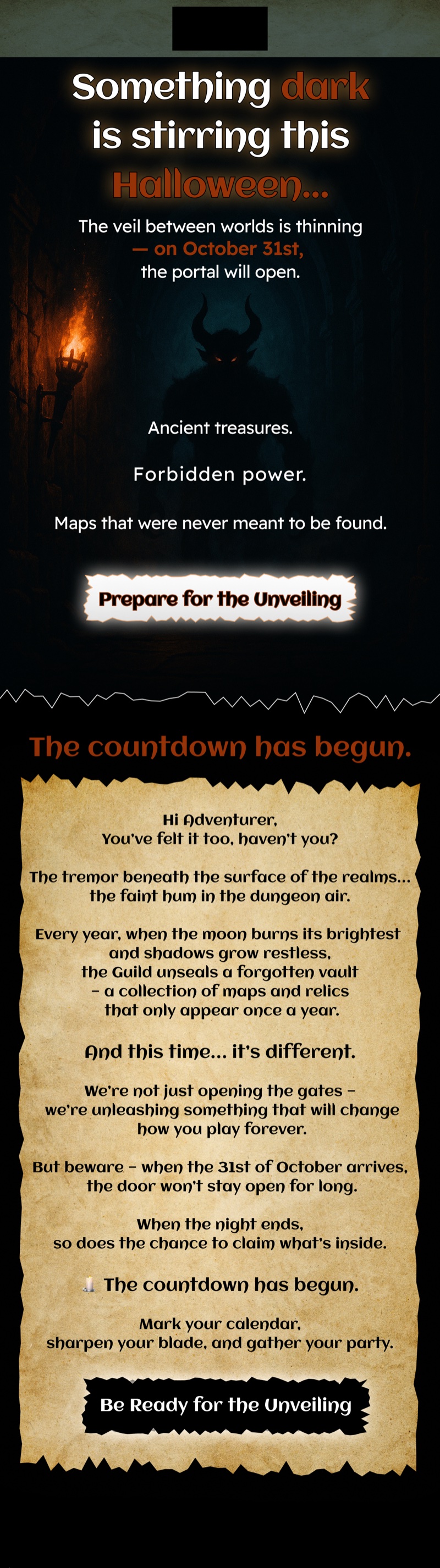 Campagna email Halloween con storytelling